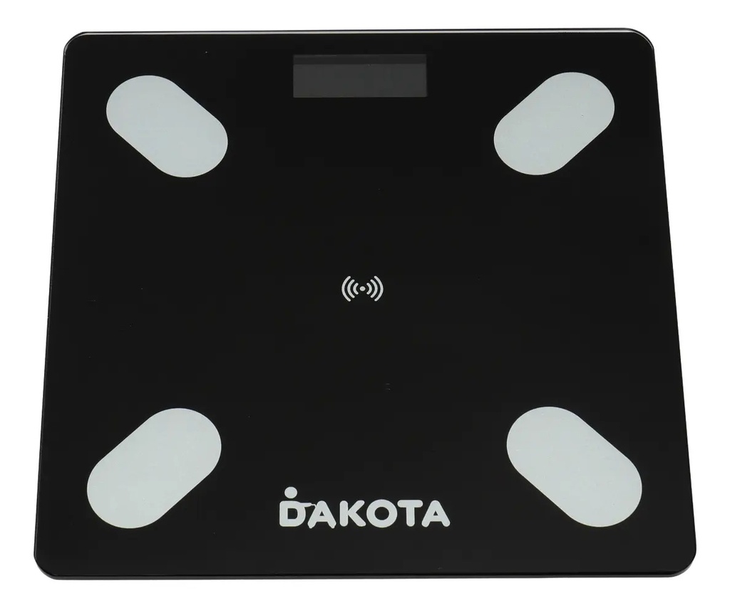 Balanza Digital De Baño Para Personas Dakota 180kg Inalámbrica Bluetooth Negro