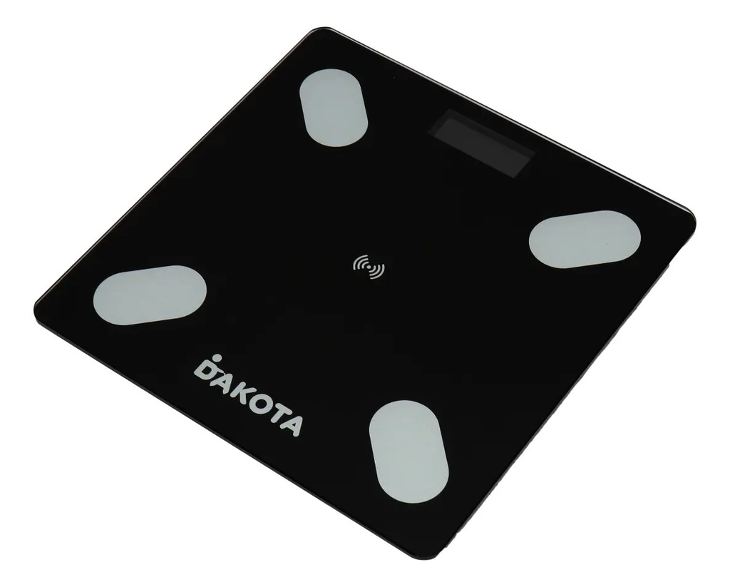 Balanza Digital De Baño Para Personas Dakota 180kg Inalámbrica Bluetooth Negro