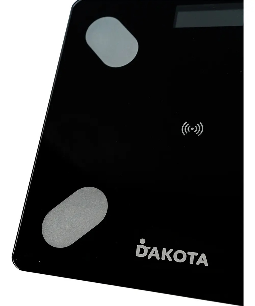 Balanza Digital De Baño Para Personas Dakota 180kg Inalámbrica Bluetooth Negro