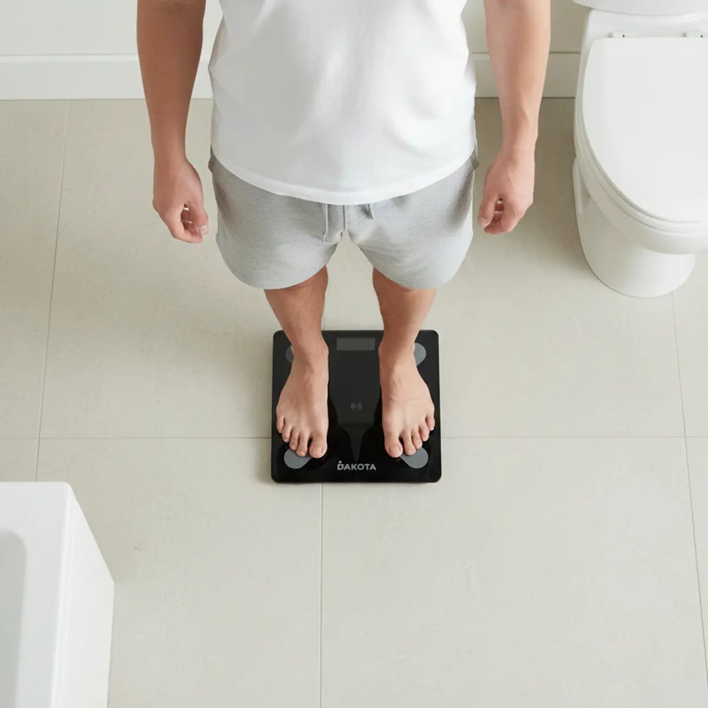Balanza Digital De Baño Para Personas Dakota 180kg Inalámbrica Bluetooth Negro