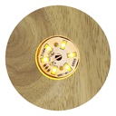 Esfera De Cristal 3d Dakota Luna Lampara Led Usb Luz Noche Estructura Marrón Madera