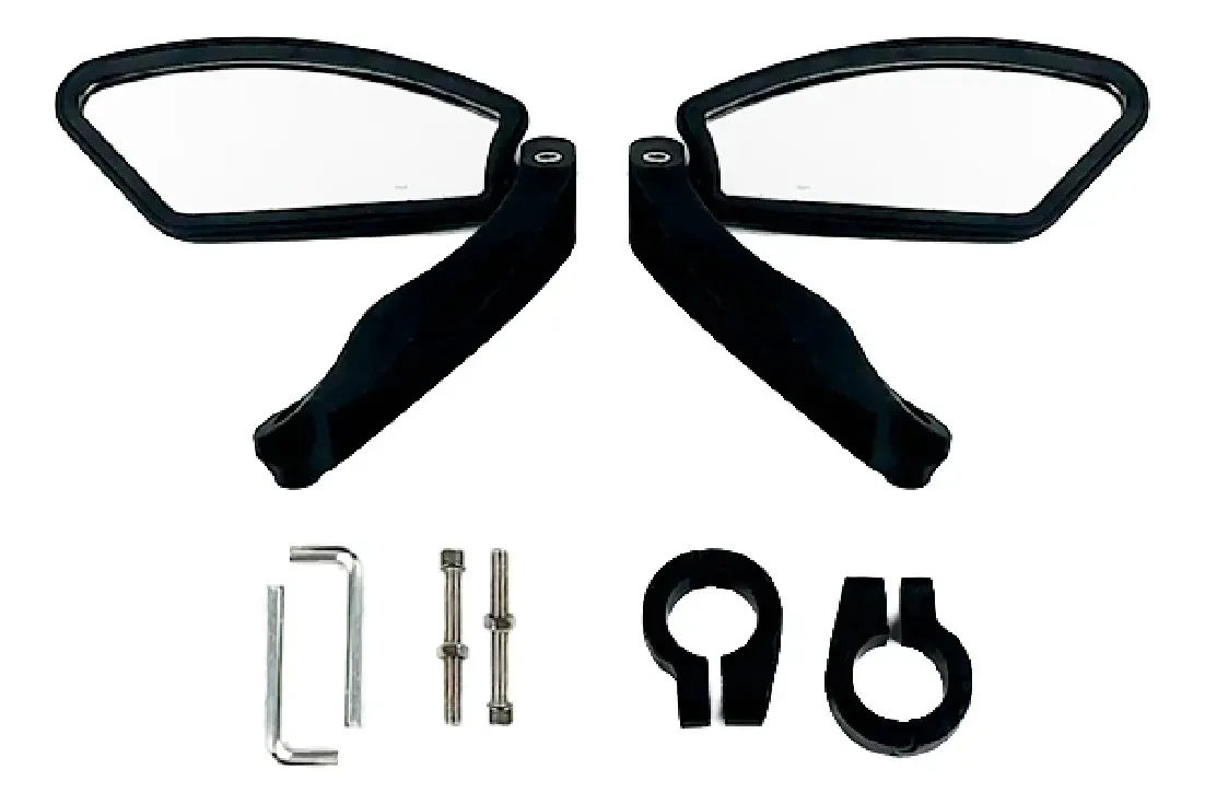 Kit Espejos Retrovisores Bicicleta Dakota 360 Grados Ajustables Universal Manubrio Mtb Ruta Par Izquierdo Derecho Negro
