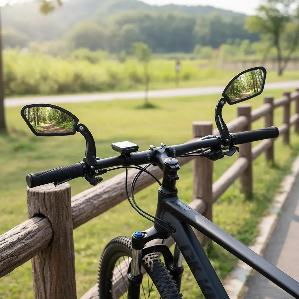 Kit Espejos Retrovisores Bicicleta Dakota 360 Grados Ajustables Universal Manubrio Mtb Ruta Par Izquierdo Derecho Negro