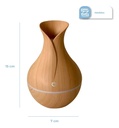 Humidificador Aire Vaporizador Dakota Aromaterapia Saludable Usb Con Luz Led Marrón Claro