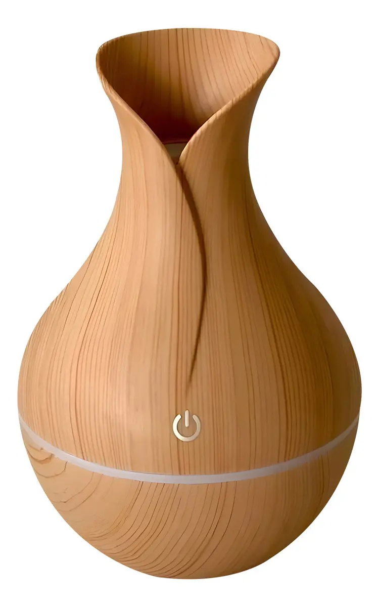 Humidificador Aire Vaporizador Dakota Aromaterapia Saludable Usb Con Luz Led Marrón Claro