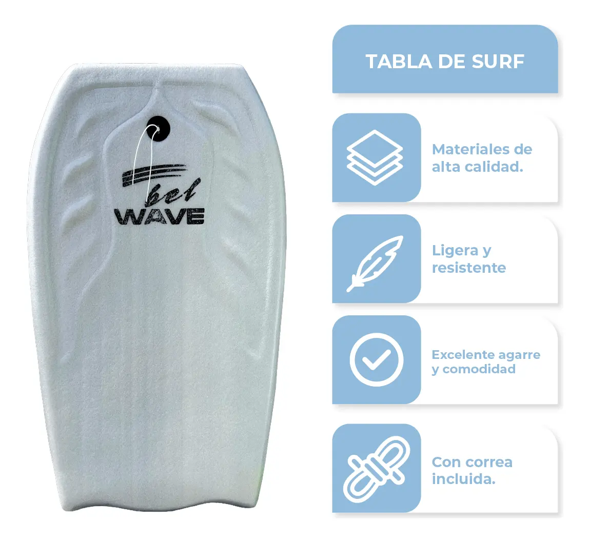 Combo 2x Tabla Barrenador Niños Bodyboard 58cm Playa Surf Bel 30000 Color Gris + Pita De Regalo Grisx2