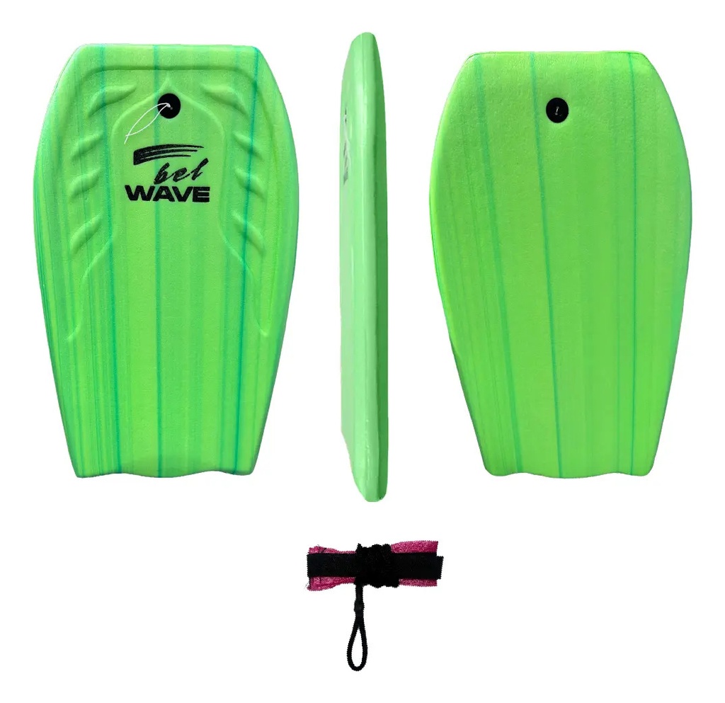 Tabla Barrenador Niños Bodyboard 58cm Playa Surf Bel 30000 Color Verde + Pita De Regalo Verde Oscuro