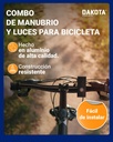 Combo Bicicleta Manubrio Incluye Stem Y Kit De Luces Delantera/trasera Dakota Color Negro