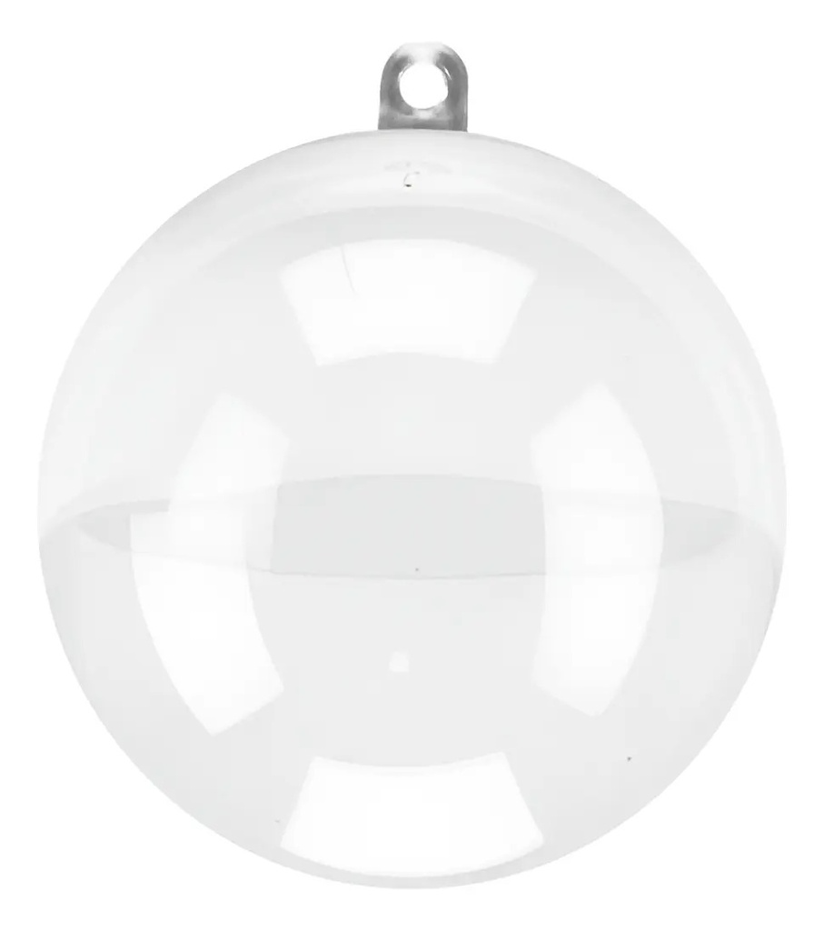 Esferas Transparentes Personalizables Encastrables Para Arbol De Navidad X 24 Unidades Trasparente