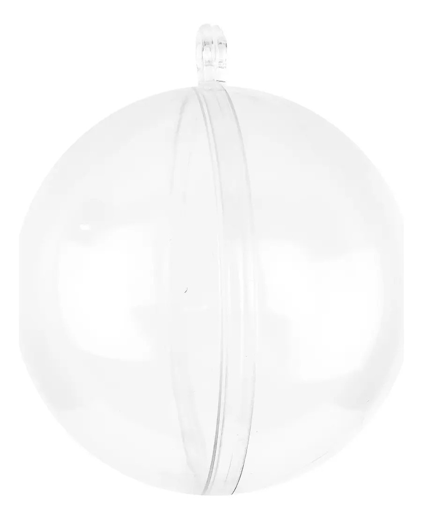Esferas Transparentes Personalizables Encastrables Para Arbol De Navidad X 24 Unidades Trasparente