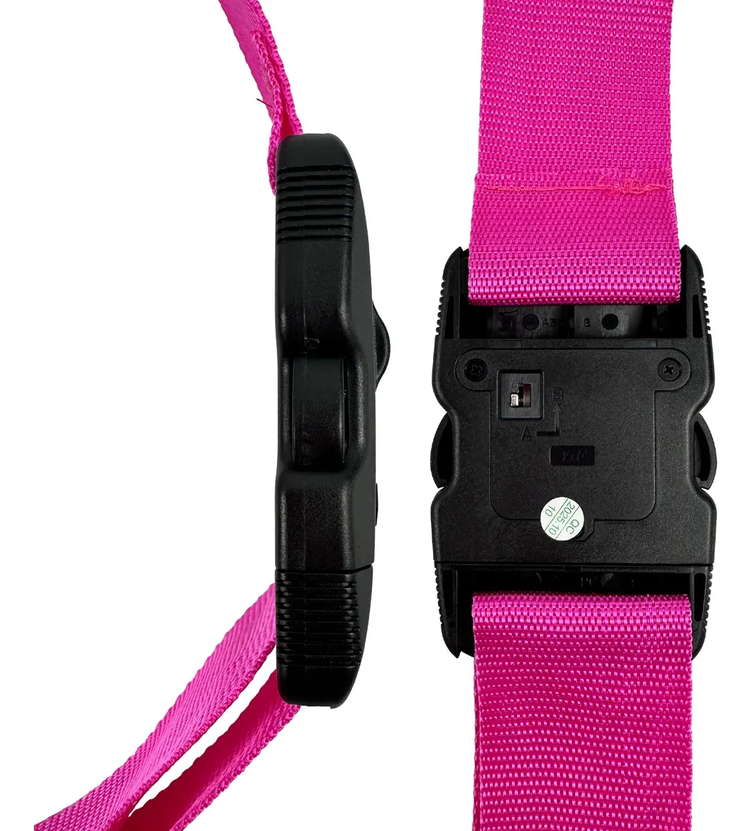 Correa De Seguridad Para Valijas Con Combinación Numérica Ajustable 2 Metros Color Rosado Rosa Lisa