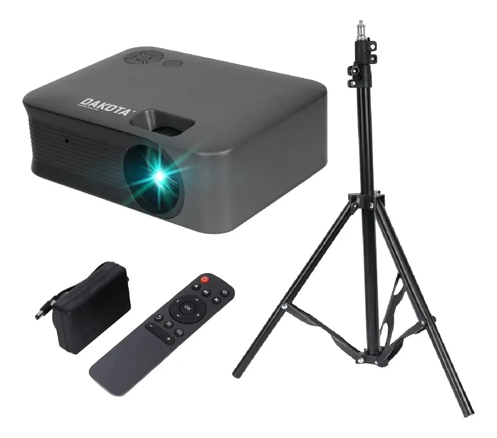 Combo Mundial Proyector Full Hd Negro Y Pantalla 120 Cine En Casa Ideal Mundial