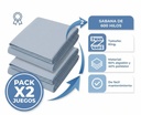 Combo 2 Juegos De Sábanas King Size Lisas Suaves Con Ajustable Y Fundas Ropa De Cama Premium En Color Gris Liso