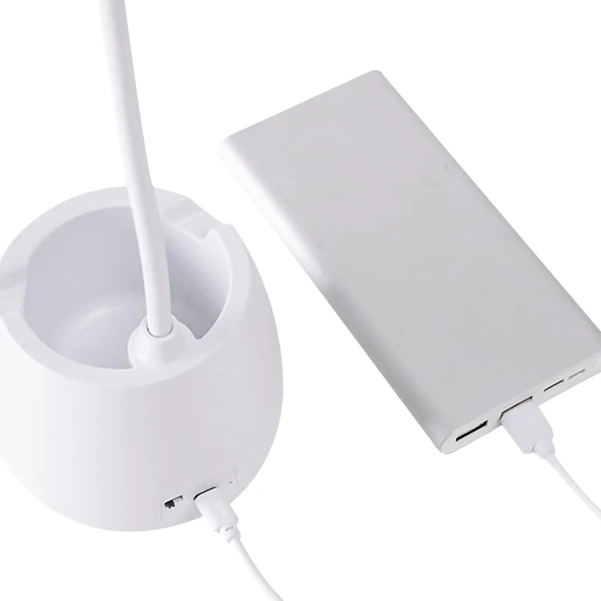 Lampara Velador Led Lapicero Dakota Flexible Recargable Blanco