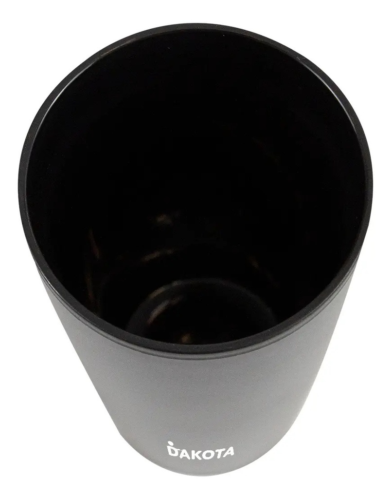 Vaso Térmico 400ml Dakota Plástico Con Tapa Frio Calor Color Gris Oscuro Liso
