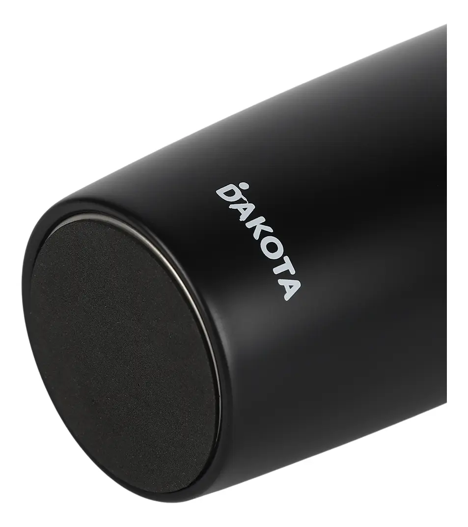 Vaso Térmico 400ml Dakota Acero + Plástico Con Tapa Frio Calor Color Negro Liso