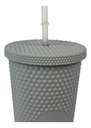 Combo 2 Vasos Térmicos Dakota 650ml Acero Inoxidable Engomado Con Bombilla  Gris Oscuro Gris Oscurox2 Liso