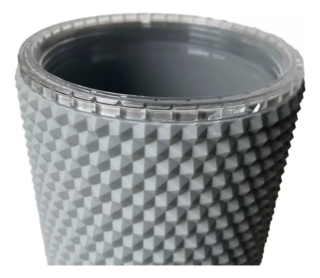 Combo 2 Vasos Térmicos Dakota 650ml Acero Inoxidable Engomado Con Bombilla  Gris Oscuro Gris Oscurox2 Liso