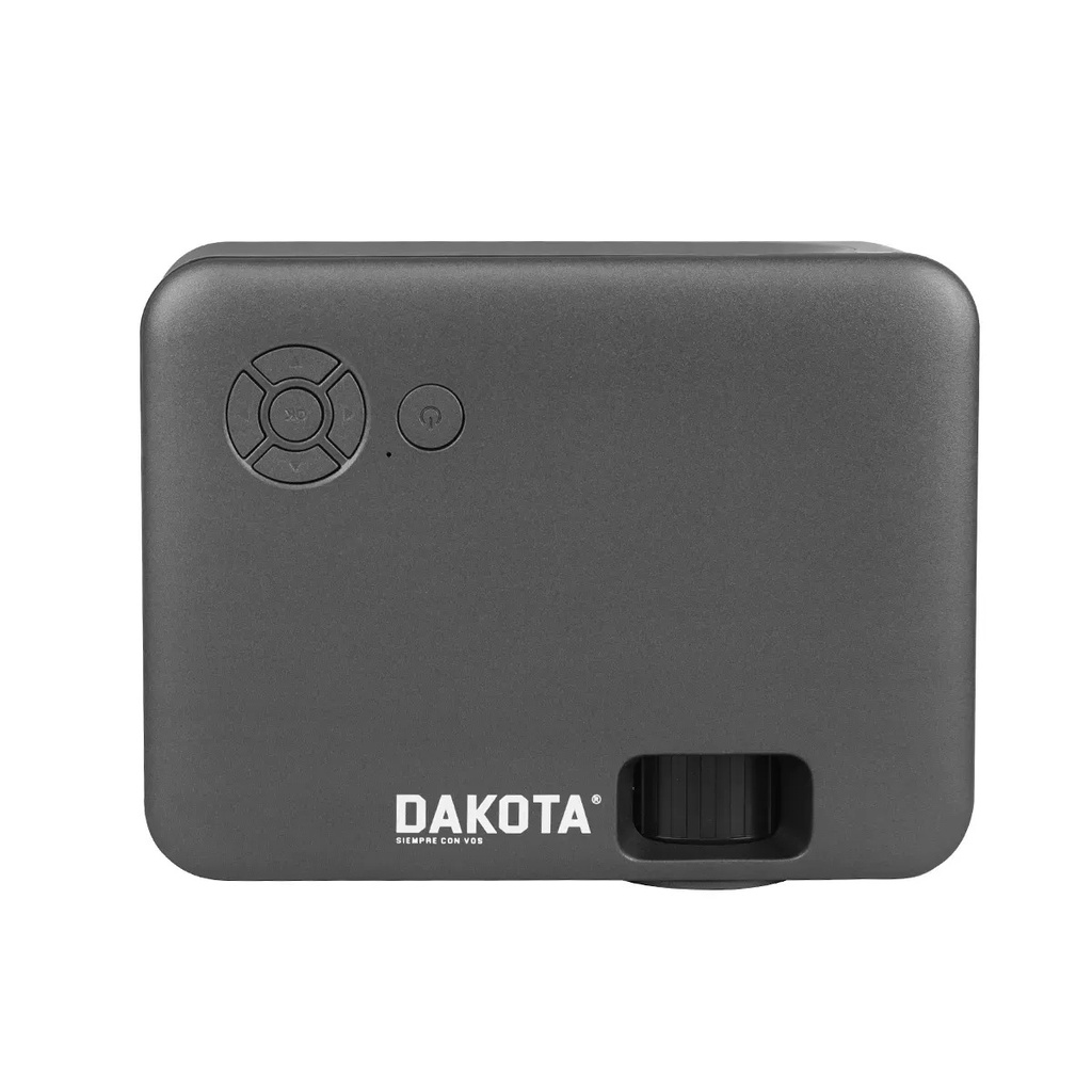 Combo Mini Proyector Portátil Dakota Full Hd 1080p Con Pantalla Proyector Eléctrica 120 Pulgadas Motorizada Control Remoto Cine En Casa Negro