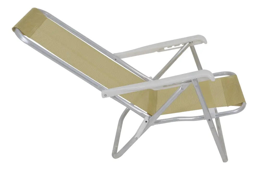 Silla Reposera Reclinable 4 Posiciones Bel 230 Playa Camping Color Beige