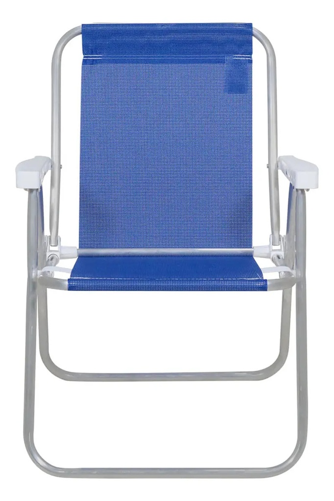 Silla Alta Plegable Dakota Aluminio 1 Pos. Playa Camping Color Azul Marino