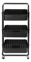 Carrito Organizador 3 Niveles Dakota Multiuso Estantería Con Ruedas Est003 Negro
