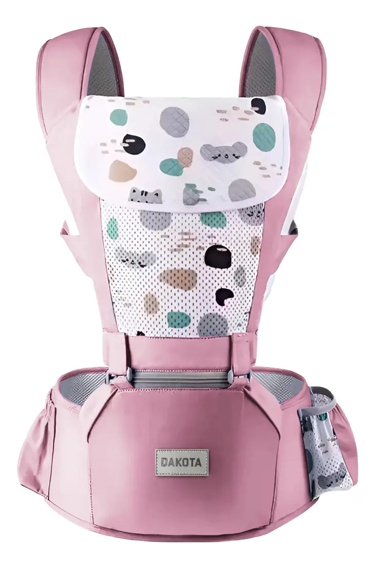 Mochila Fular Porta Bebe Canguro Multifuncional Dakota Color Rosa Rosa