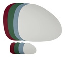 Set X 6 Individuales + 6 Posavasos De Mesa Dakota Porta Cubierto De Mesa Pvc Deco Lavable Color Azul Liso