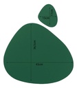 Combo Set X 6 Individuales + 6 Posavasos De Mesa Dakota Porta Cubiertos Pvc Deco Lavable Color Verde