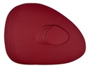 Combo Set X 6 Individuales + 6 Posavasos De Mesa Dakota Porta Cubierto Pvc Deco Lavable Color Rojo Liso