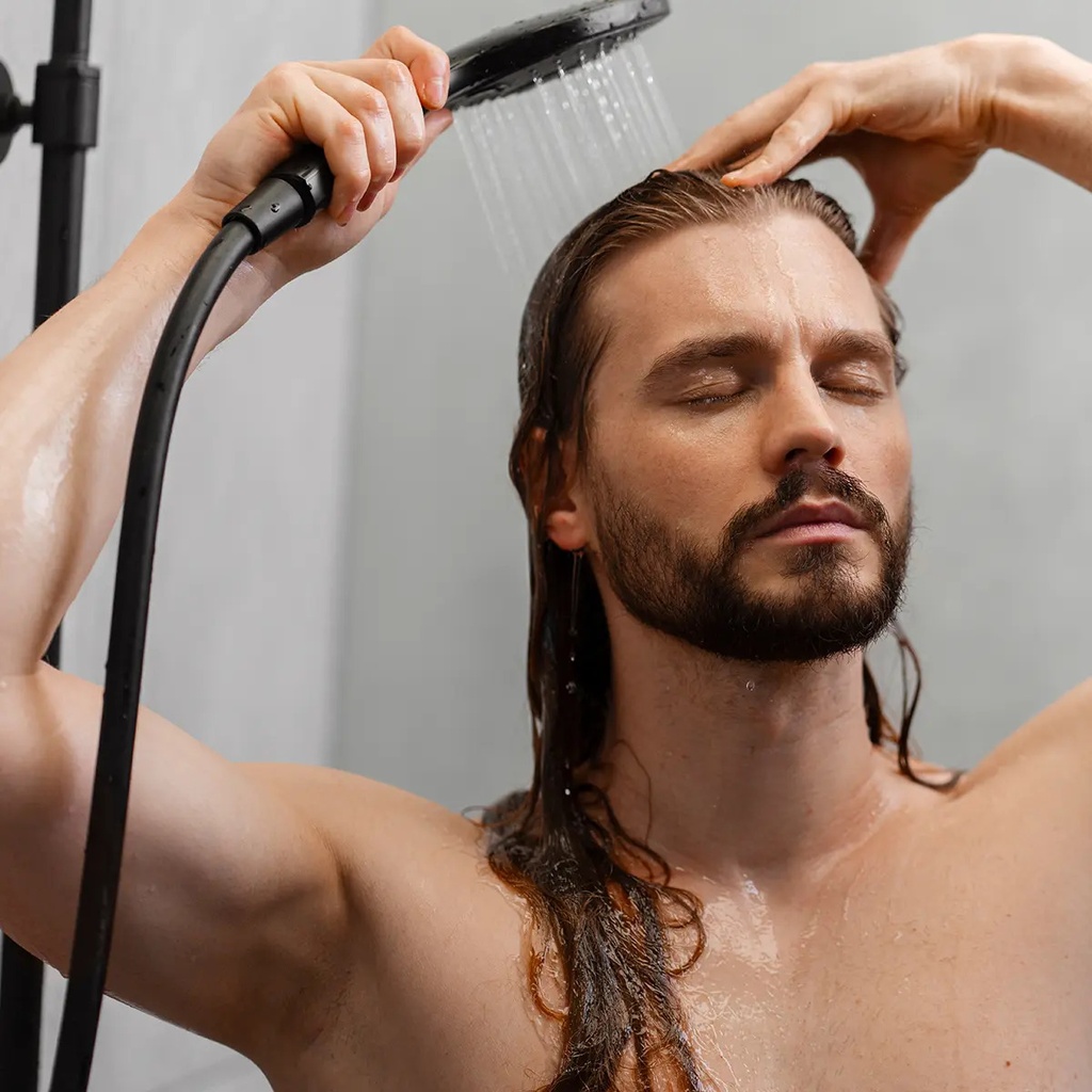 Grifería Ducha Monocomando Dakota Cerámico Bañera Canilla Color Negro Mate
