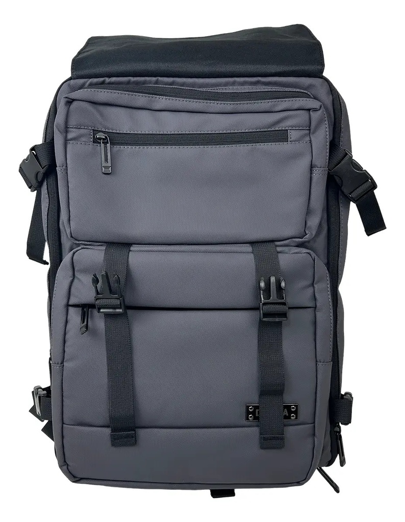 Mochila Carry On De Viaje Reforzada Dakota Impermeable Color Gris 2 Neceser De Regalo
