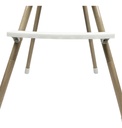 Silla Alta Para Bebé Dakota Seguridad Arnés 5 Puntos Patas De Caño Imitación Madera Color Rosa