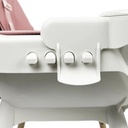 Silla Alta Para Bebé Dakota Seguridad Arnés 5 Puntos Patas De Caño Imitación Madera Color Rosa