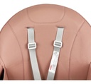 Silla Alta Para Bebé Dakota Seguridad Arnés 5 Puntos Patas De Caño Imitación Madera Color Rosa