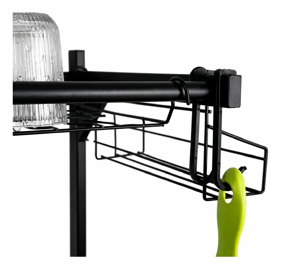 Escurridor Seca Platos Rack Dakota Bacha Acero 2 Niveles Negro Mate