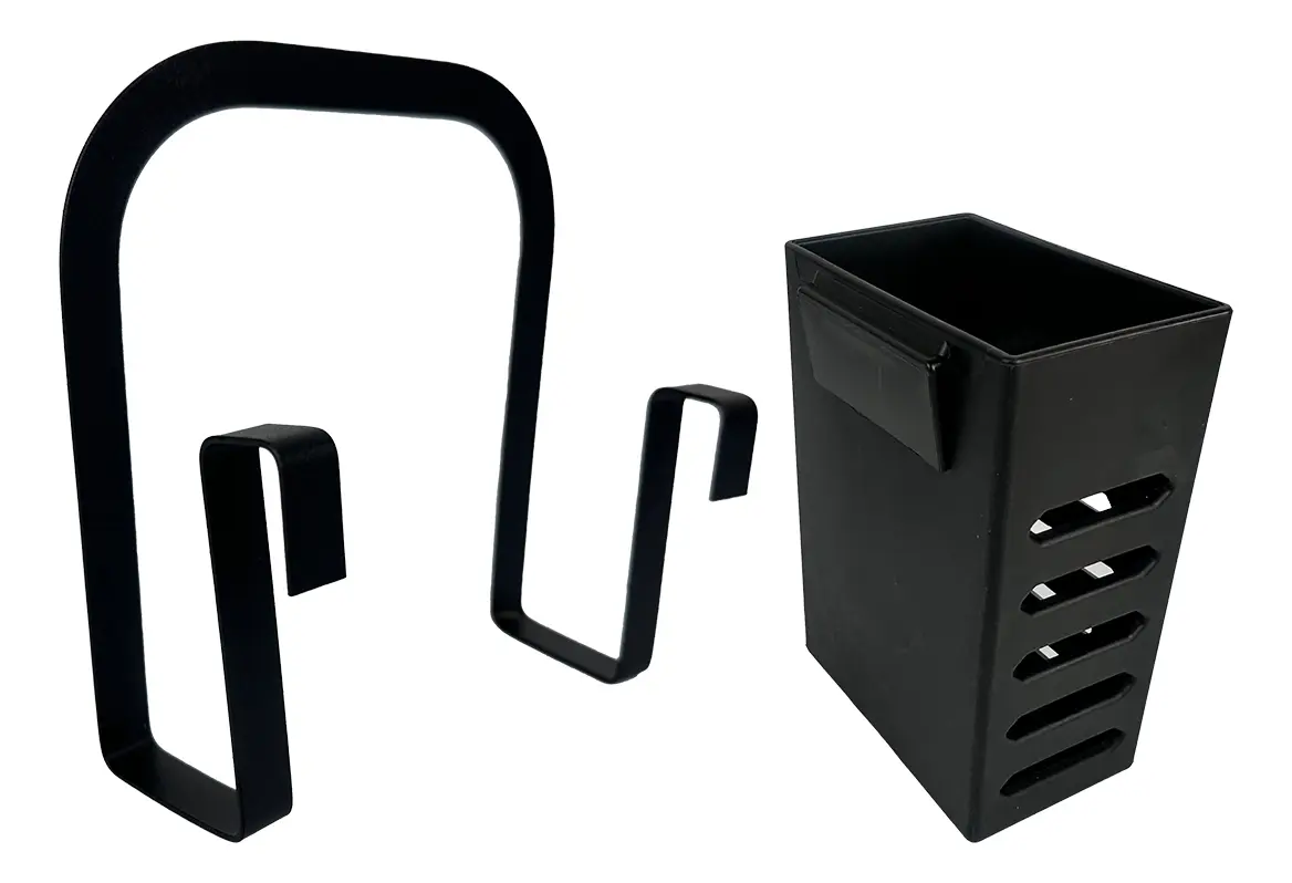 Escurridor De Platos Dakota 2 Niveles Para 16 Platos Acero Negro Mate