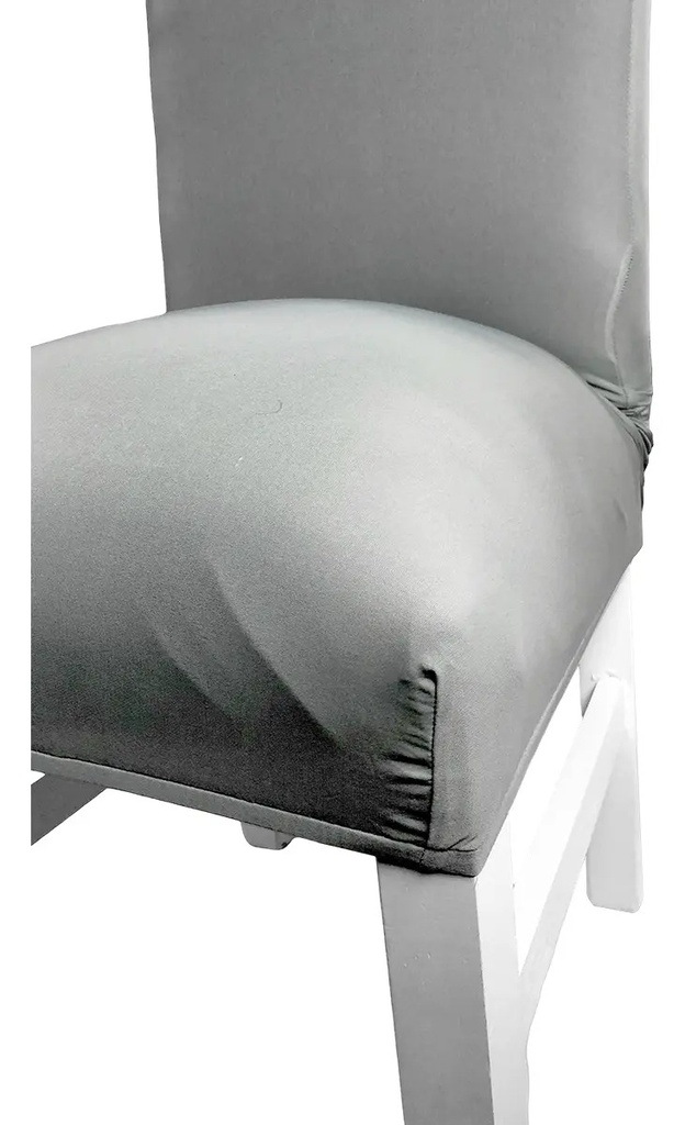 Fundas Cubre Sillas Elastizadas Dakota Pack X6 100% Poliéster Calidad Premium Color Cemento