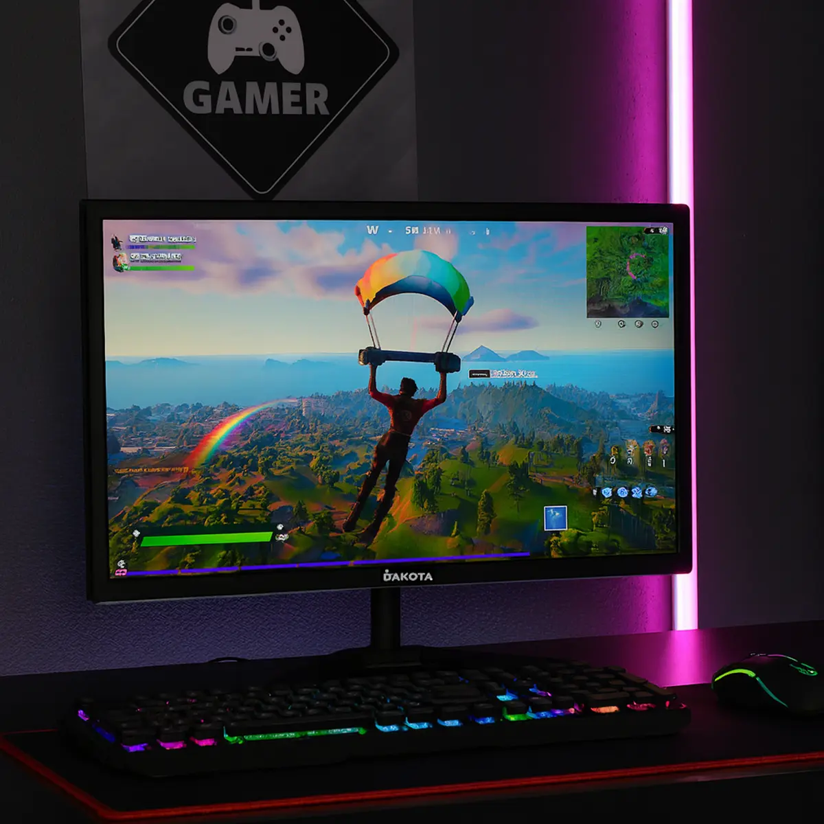 Monitor 24 Plano Dakota Full Hd 75hz Hdmi Vga Negro