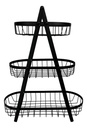 Organizador 3 Niveles Dakota Estantes Multiuso Color Negro Negro Mate