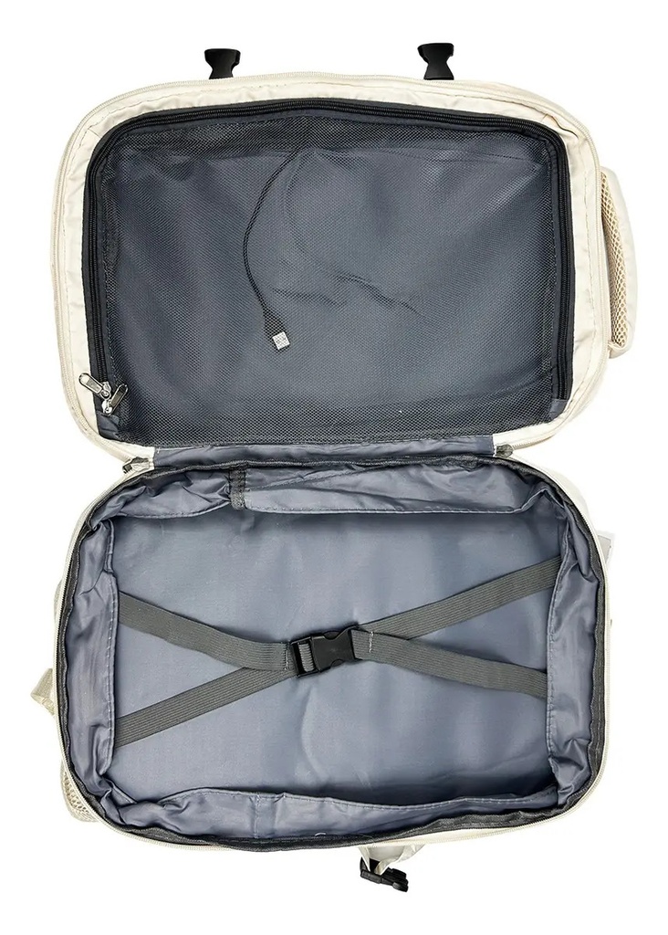 Mochila Viaje Carry On 24l Monobag Outdoor Modelo Mg Color Beige Lisa 24 L Liso