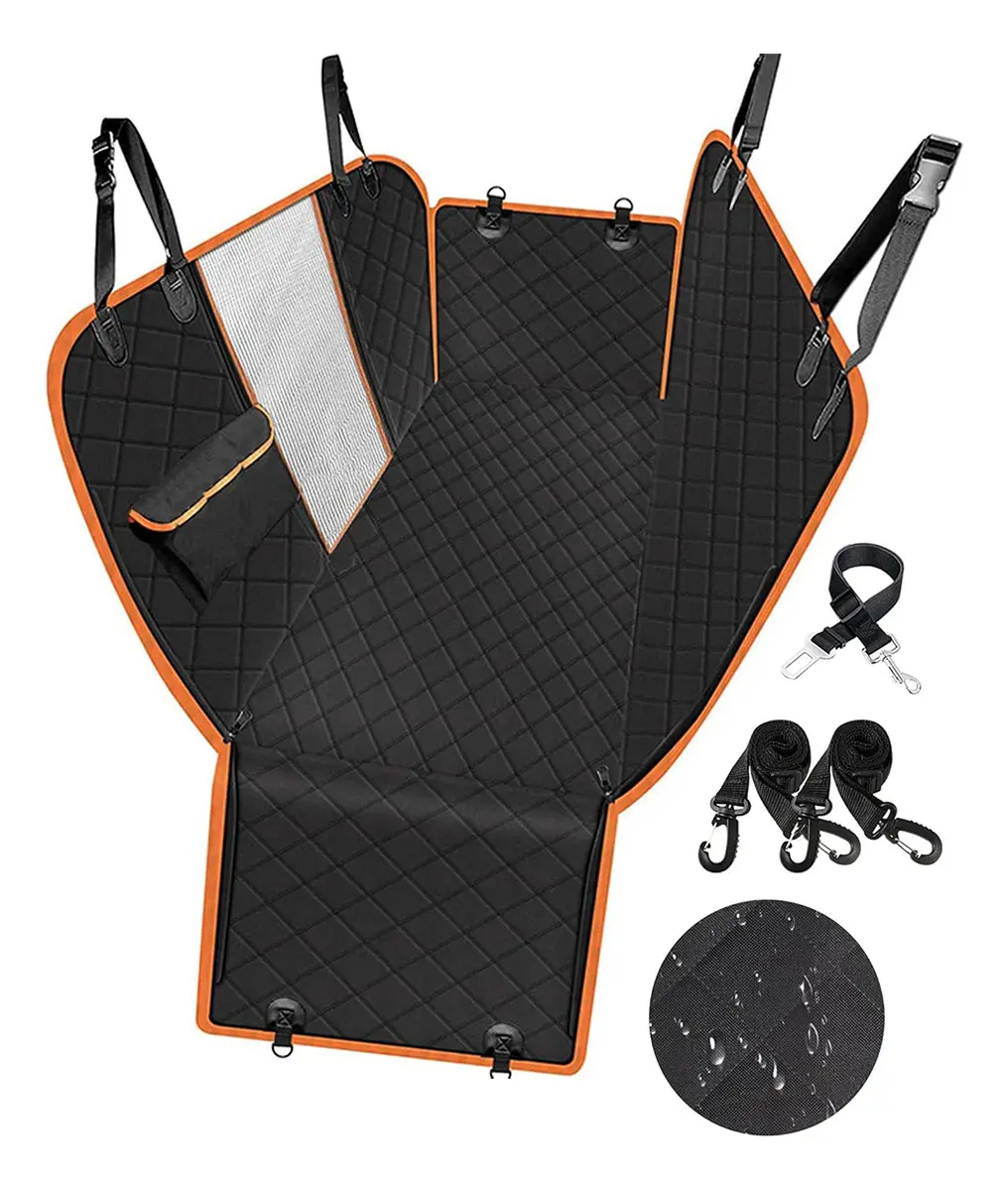 Funda Cubreasiento Protector Para Auto Impermeable Mascota Lavable Dakota Color Negro