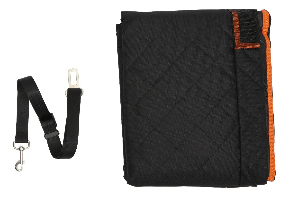 Funda Cubreasiento Protector Para Auto Impermeable Mascota Lavable Dakota Color Negro