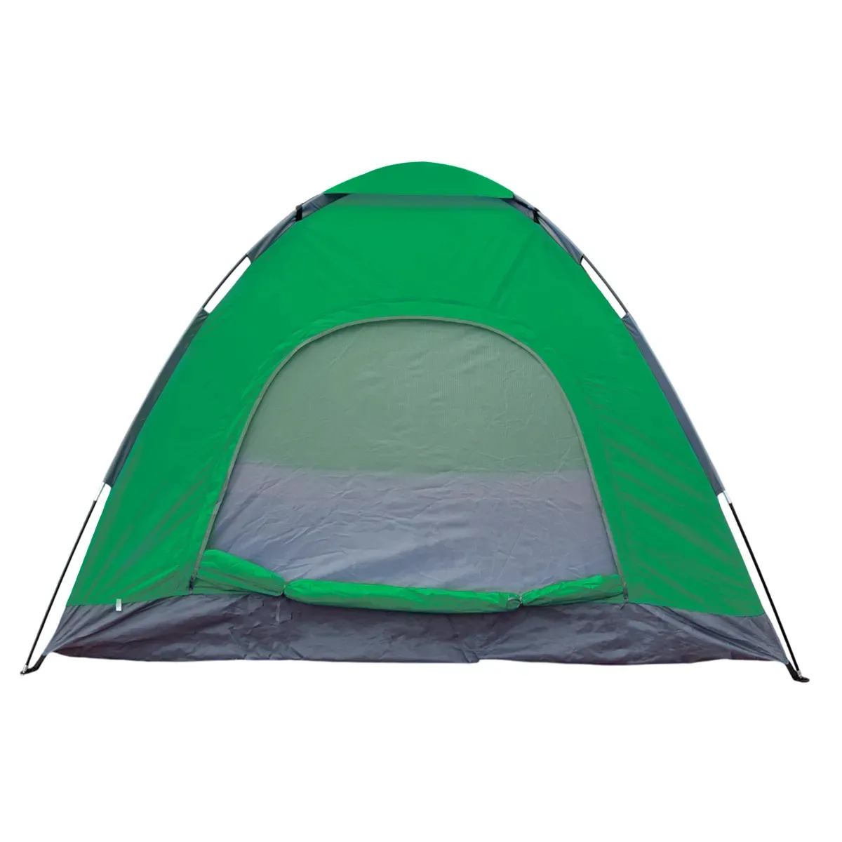 Combo Carpa 4 Personas Militar + Colchon Inflable 2 Plazas Azul CA04
