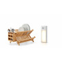[EP10 + BL124 674005995724] COMBO EP10 ESCURRIDOR PLATOS BAMBOO + BL124 BARRA LED 12 X 4 CM