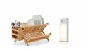 COMBO EP10 ESCURRIDOR PLATOS BAMBOO + BL124 BARRA LED 12 X 4 CM