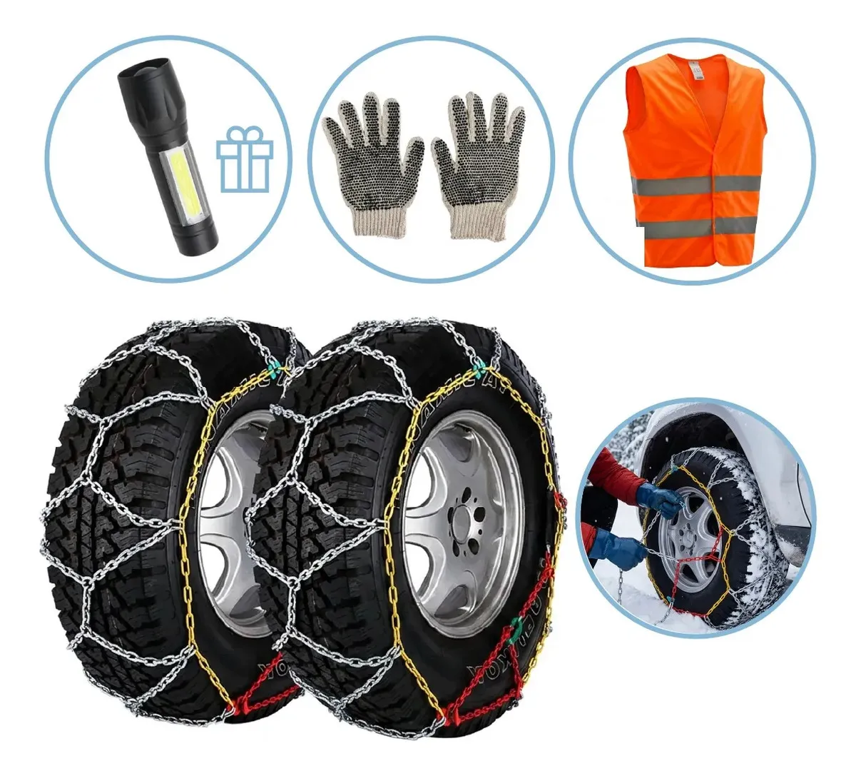 Combo CD110  + Guantes + Chaleco Reflector + Linterna LED de Regalo