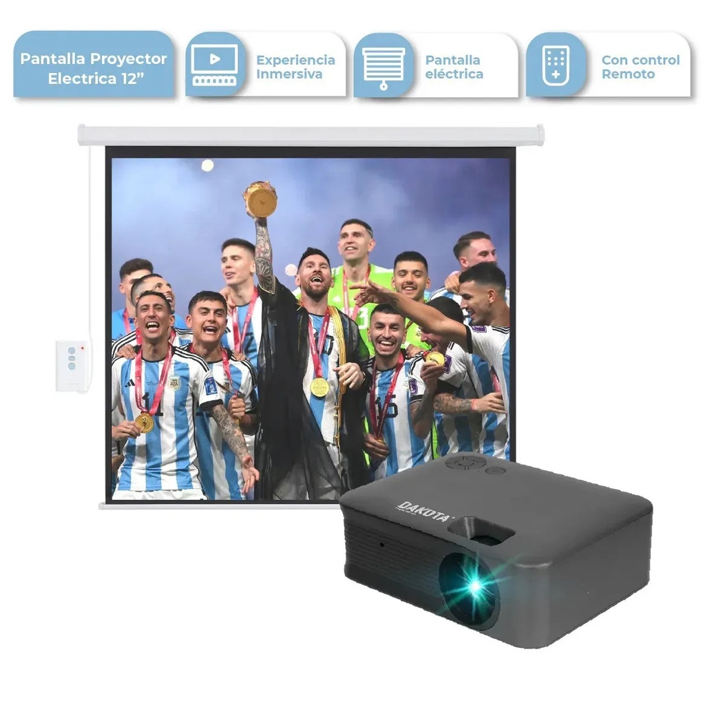 [PLW170 + PP003 0674005996011] COMBO PLW170 PROYECTOR LED + PP003 PANTALLA PROYECTOR ELÉCTRICA 120" 16:9