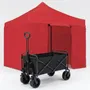 COMBO GZ33P4 GAZEBO 3X3 ROJO + CAR101 - SILLON DOBLE PLEGABLE CON RUEDAS