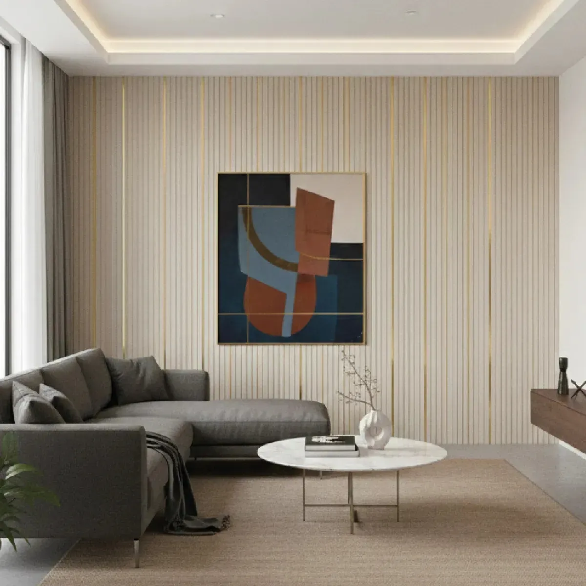 COMBO 24XWPC001 MARRON CON DORADO REVESTIMIENTO WPC SIMIL MADERA
